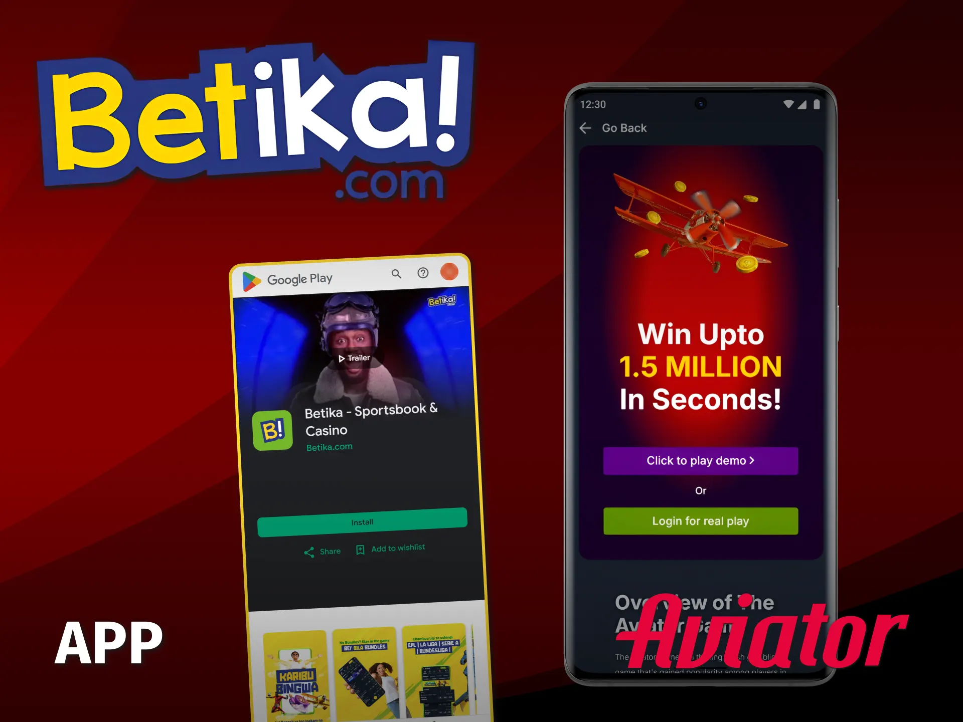 Download and install the Betika Aviator official app in Kenya.
