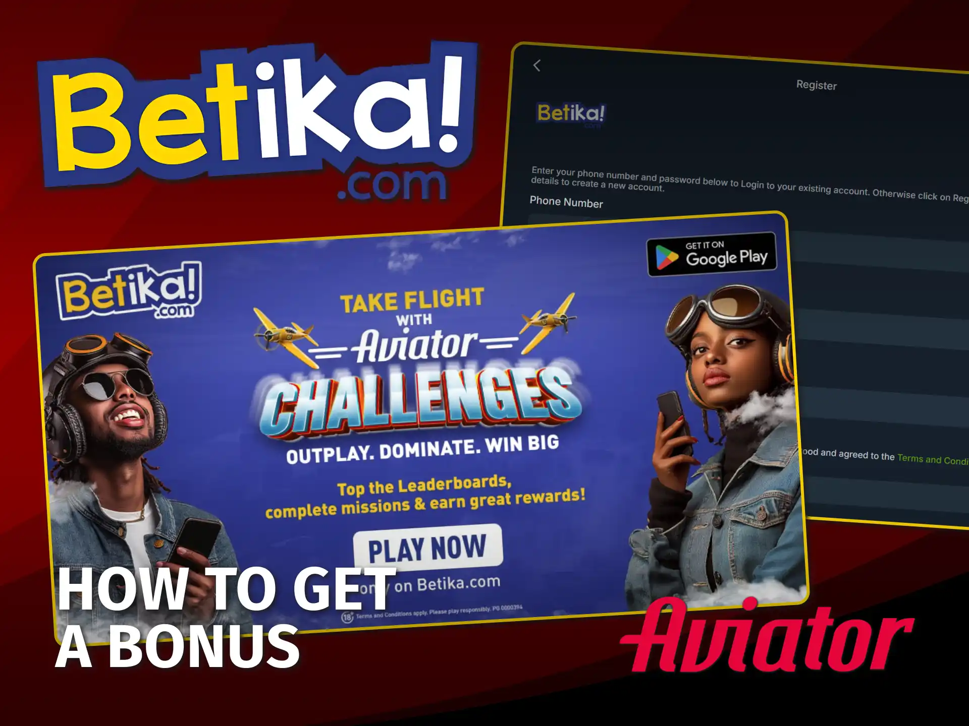 Follow steps to get Betika Aviator bonuses in Kenya.