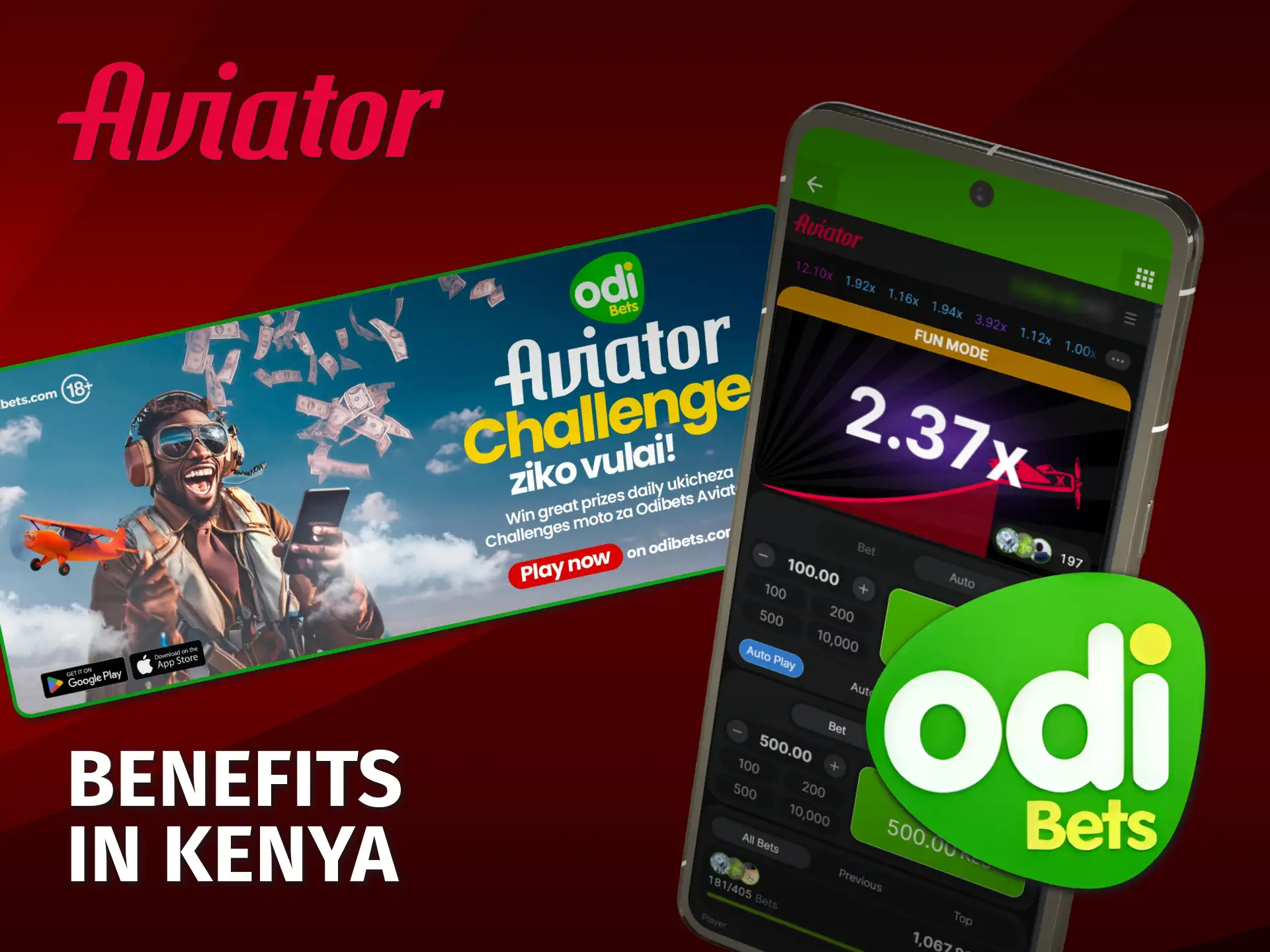Experience the benefits of Aviator fair game at Odibet Kenya.