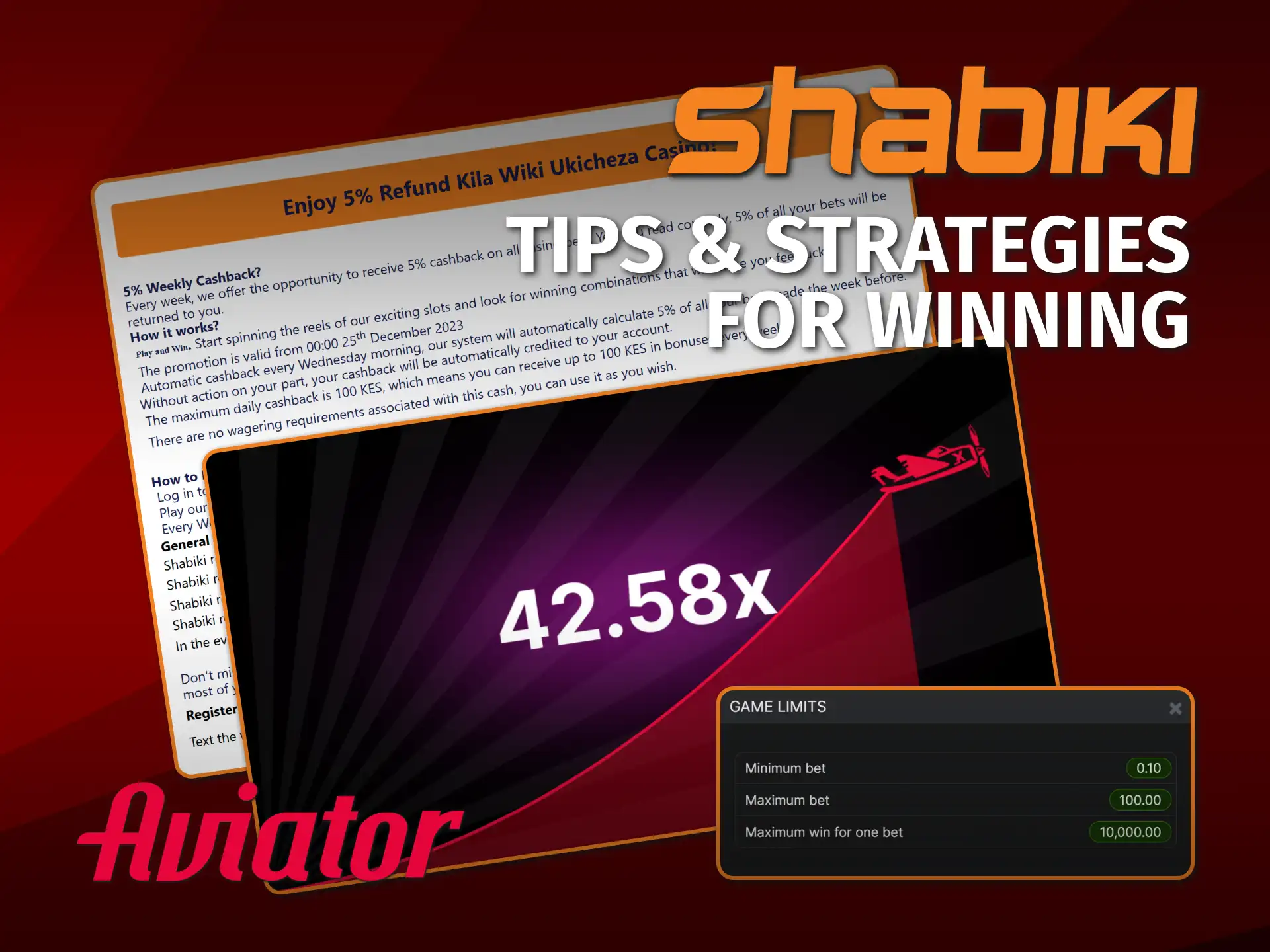 Employ strategies to become an Aviator winner at Shabiki Kenya.