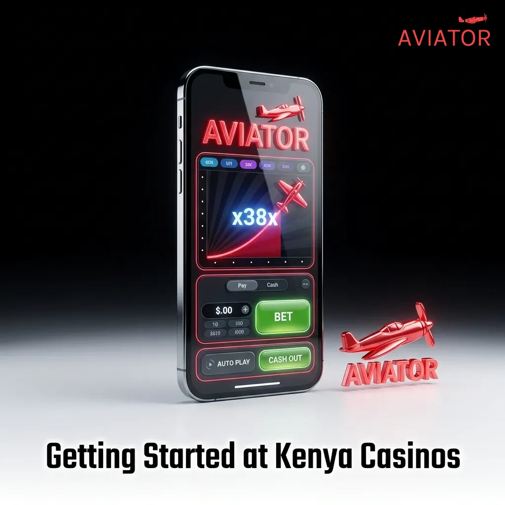Step-by-step guide showing registration and first bet process at Kenya online casinos using M-Pesa and mobile devices