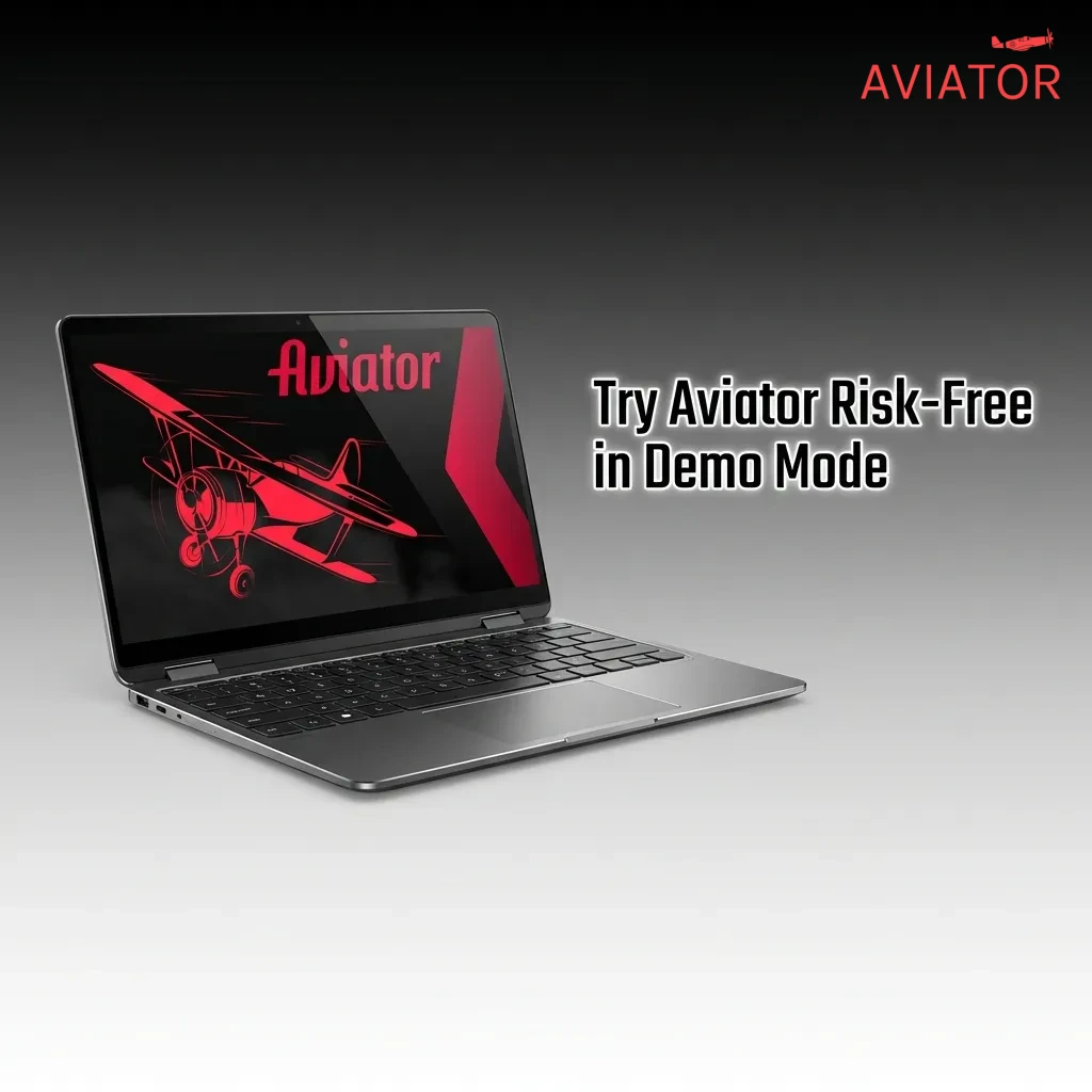 Aviator game demo mode interface showing virtual credits and practice gameplay without real money risk