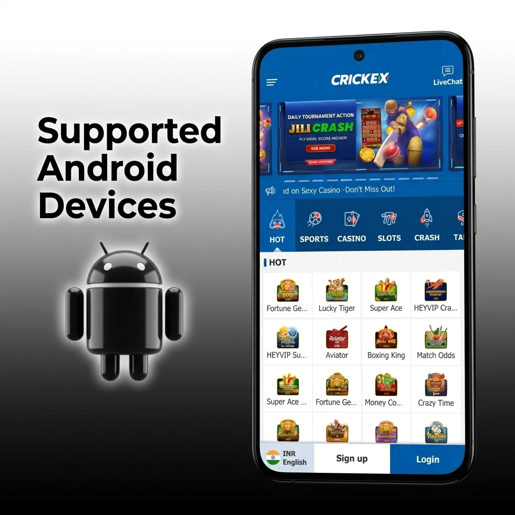 Crickex Aviator app tested on 10 Android devices from budget to flagship, released 2020–2026, all running without issues