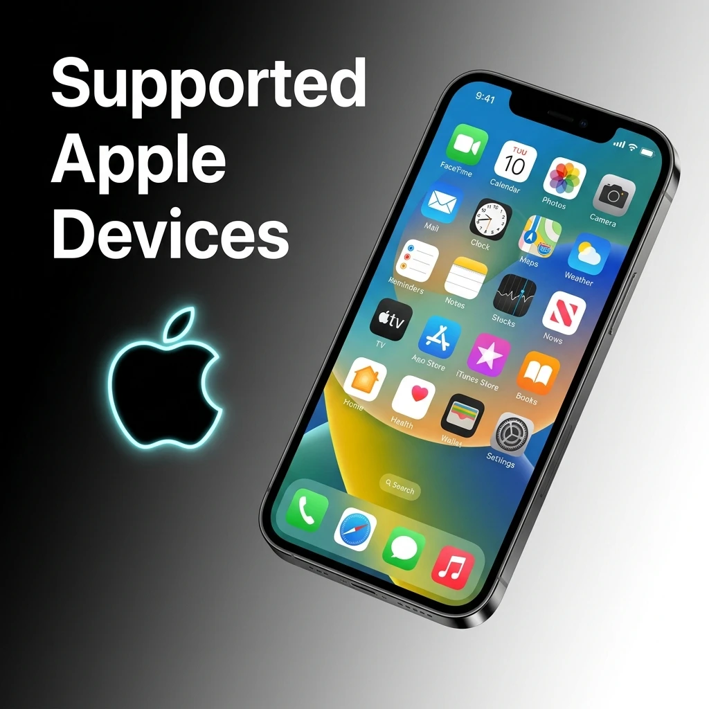 List of supported Apple iPhones and iPads for Pin-Up app, including iPhone SE to iPhone 16 Pro and iPad models running iOS 12+