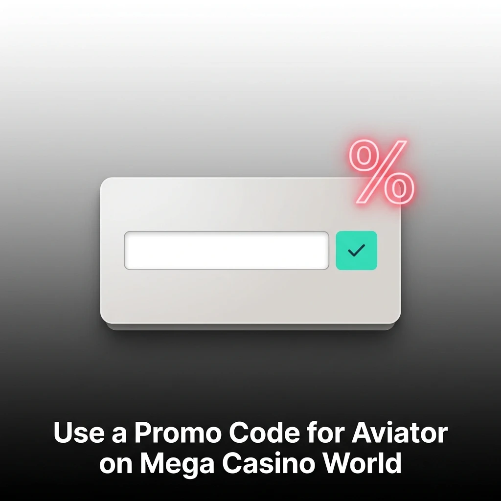 Enter a promo code for Aviator on Mega Casino World during registration or via the Promotions section to get bonus balance.