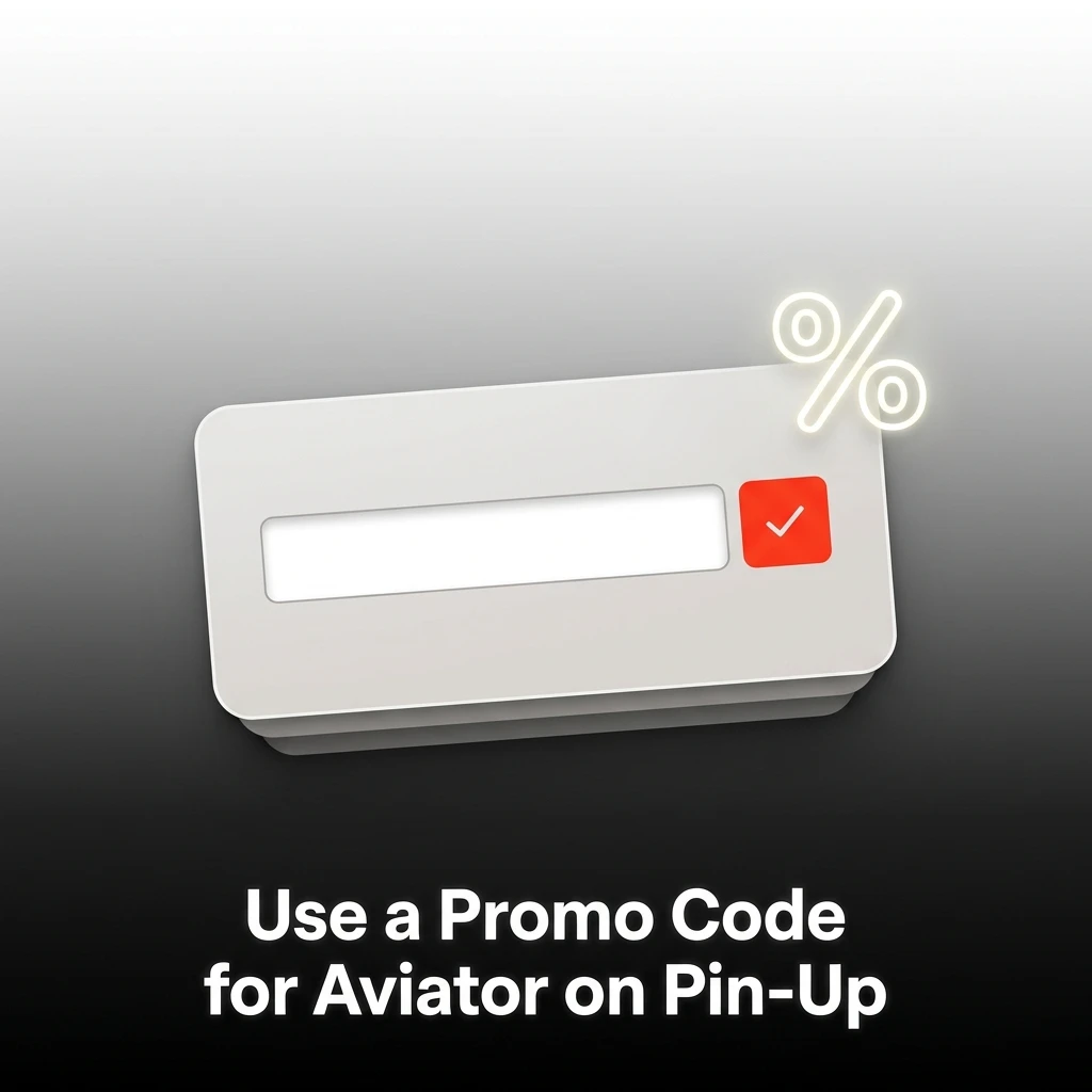 Pin-Up promo code PINBONUS entry field for Aviator deposit bonus during registration or in Promotions section